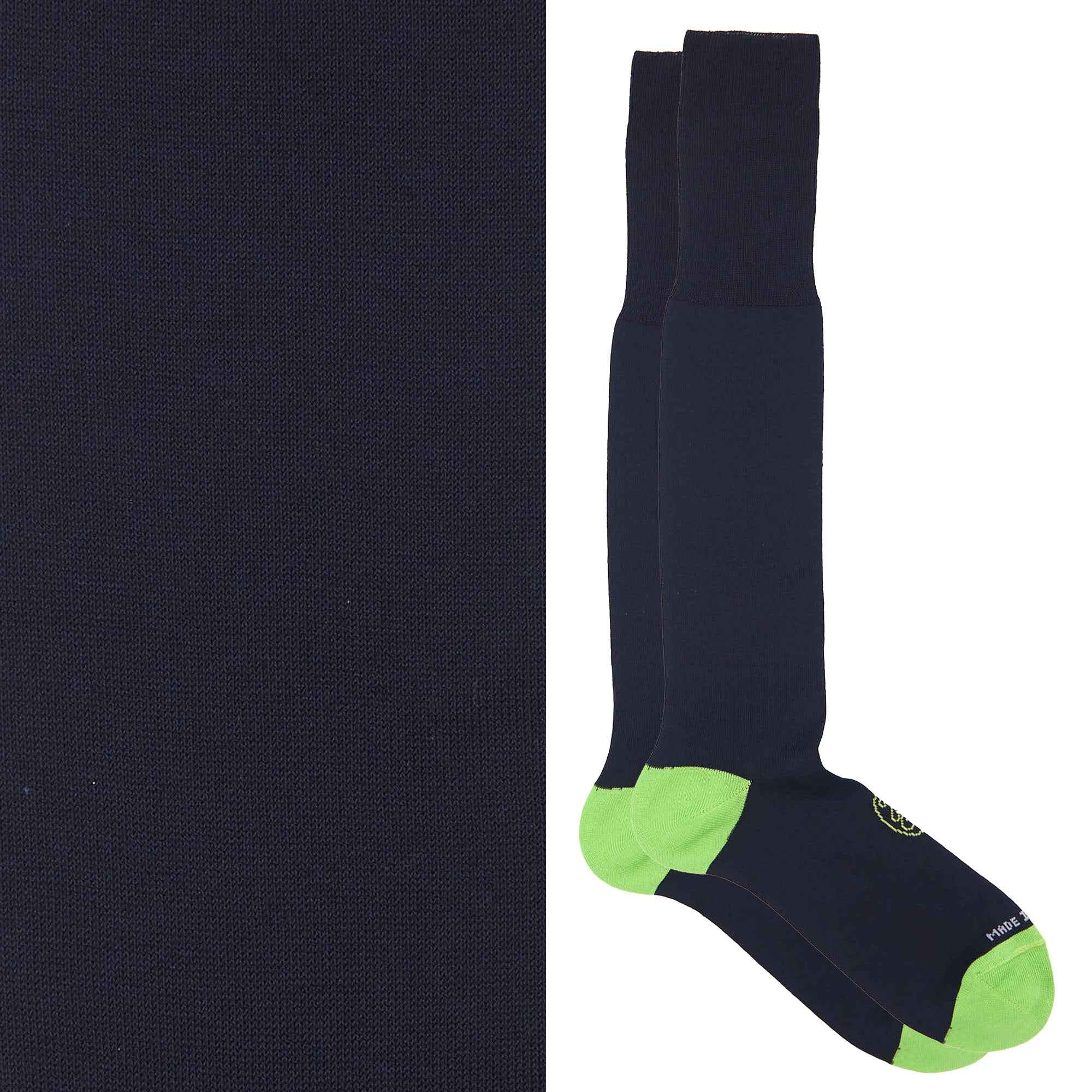 Box calza lunga cotone Filo di Scozia con polsino inglese - VERDE PRATO