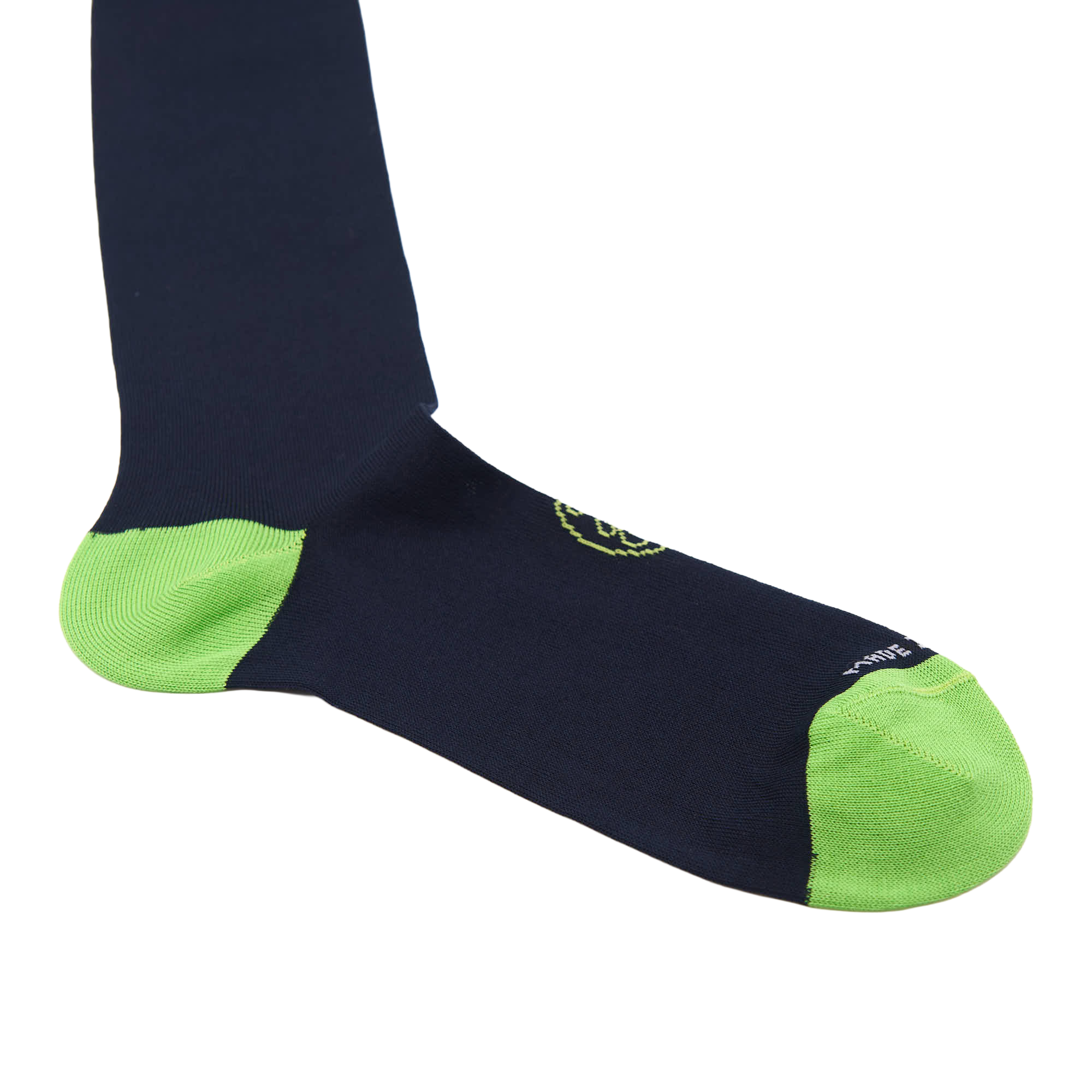 Calza uomo in Filo di Scozia Tinta unita Blu - VERDE PRATO