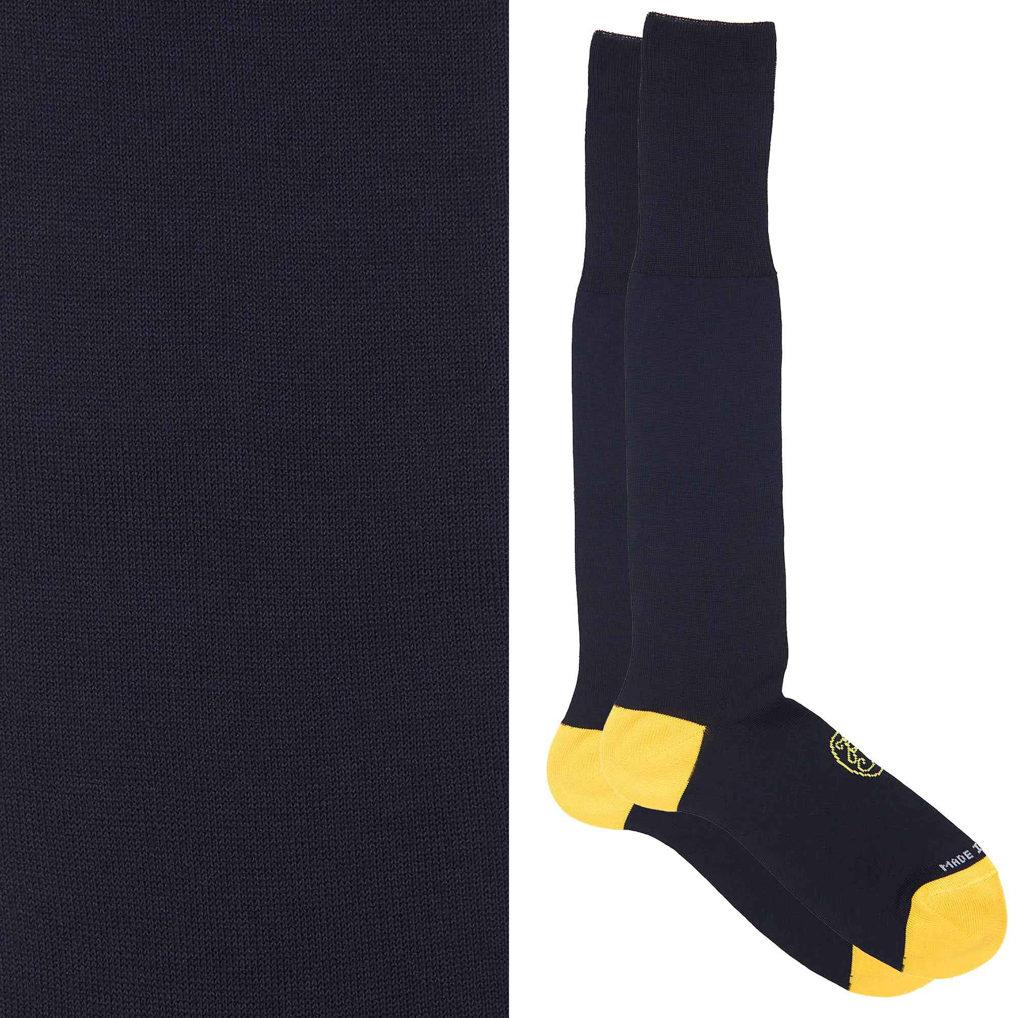 Box calza lunga cotone Filo di Scozia con polsino inglese - GIALLO SOLE