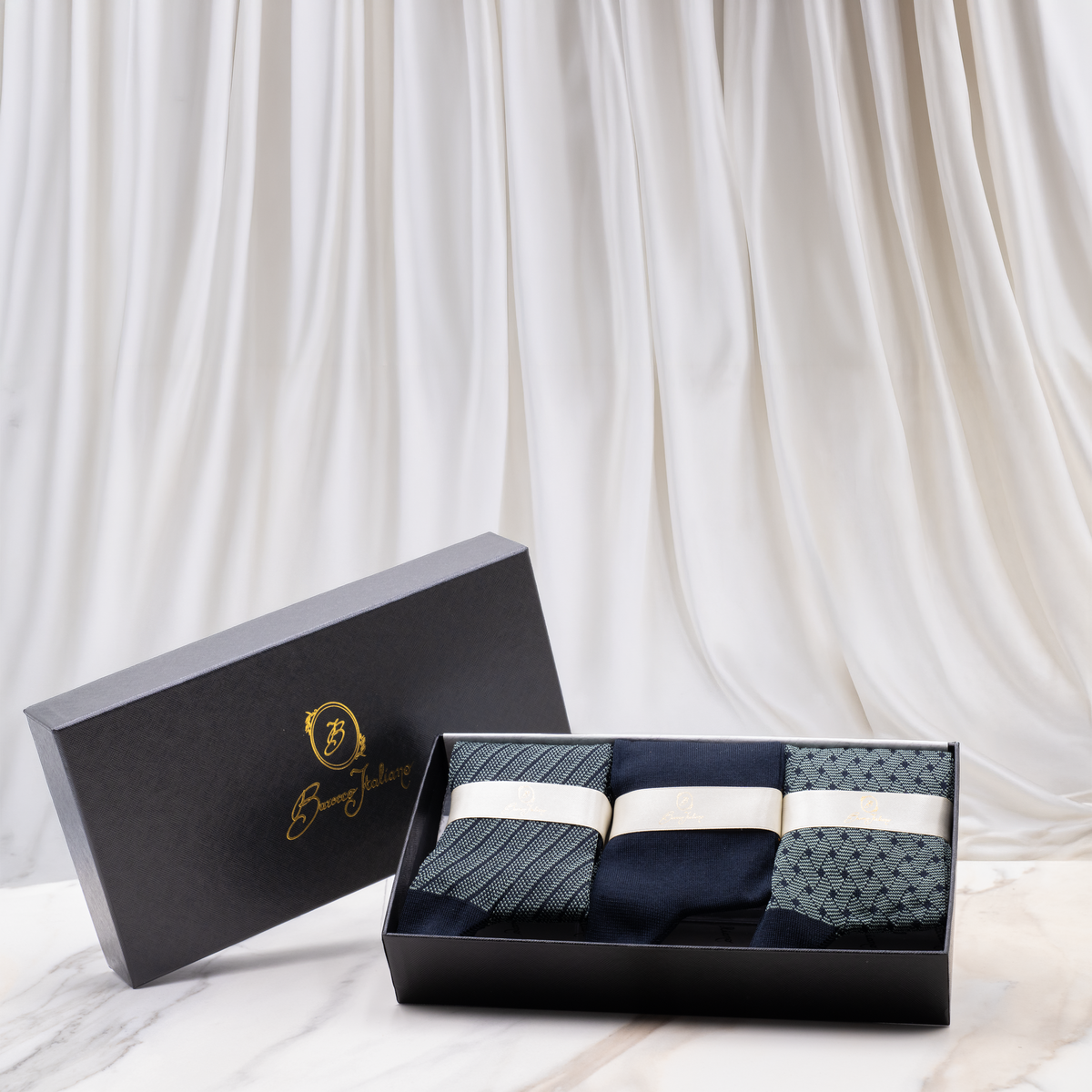Essential Box - Intreccio Veneziano & Regimental - VERDE CHIARO MENTA