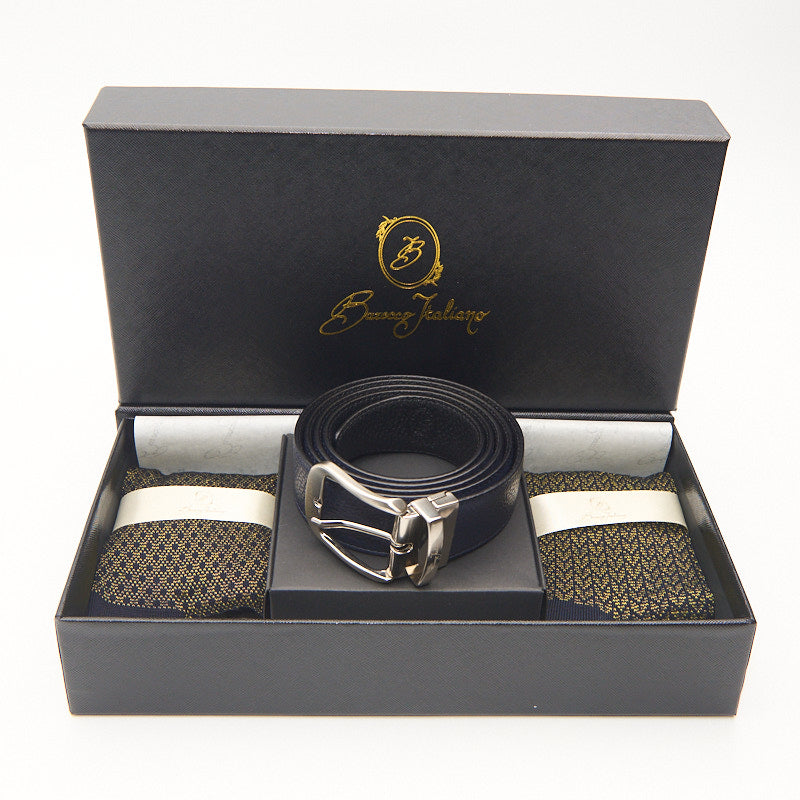 Box calza lunga cotone Filo di Scozia con polsino inglese e Cintura in morbida pelle - GIALLO SOLE