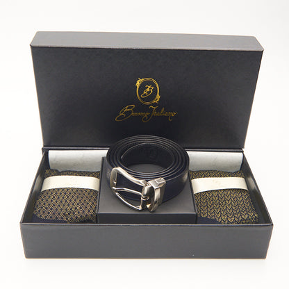 Box calza lunga cotone Filo di Scozia con polsino inglese e Cintura in morbida pelle - GIALLO SOLE