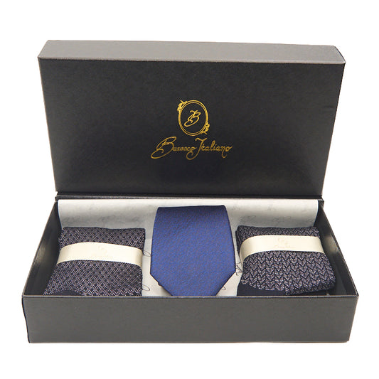 Box calza lunga cotone Filo di Scozia con polsino inglese e Cravatta in seta fatta a mano - GRIGIO CENERE