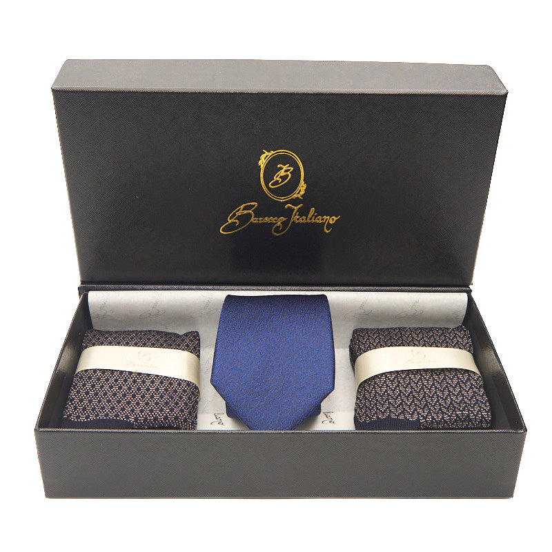 Box calza lunga cotone Filo di Scozia con polsino inglese e Cravatta in seta fatta a mano - GIALLO DESERTO