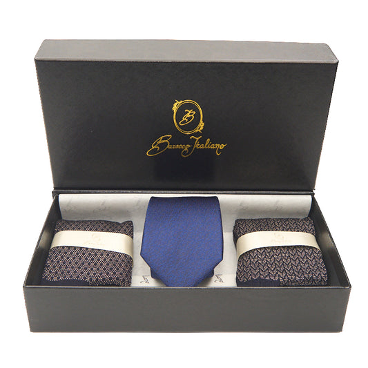 Box calza lunga cotone Filo di Scozia con polsino inglese e Cravatta in seta fatta a mano - GIALLO DESERTO