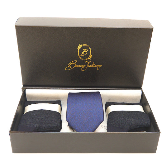 Box calza lunga cotone Filo di Scozia con polsino inglese e Cravatta in seta fatta a mano- VERDE SCURO LARICE