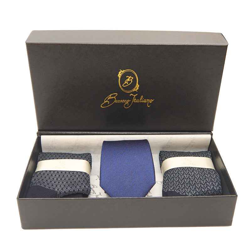Box calza lunga cotone Filo di Scozia con polsino inglese e Cravatta in seta fatta a mano- VERDE CHIARO MENTA