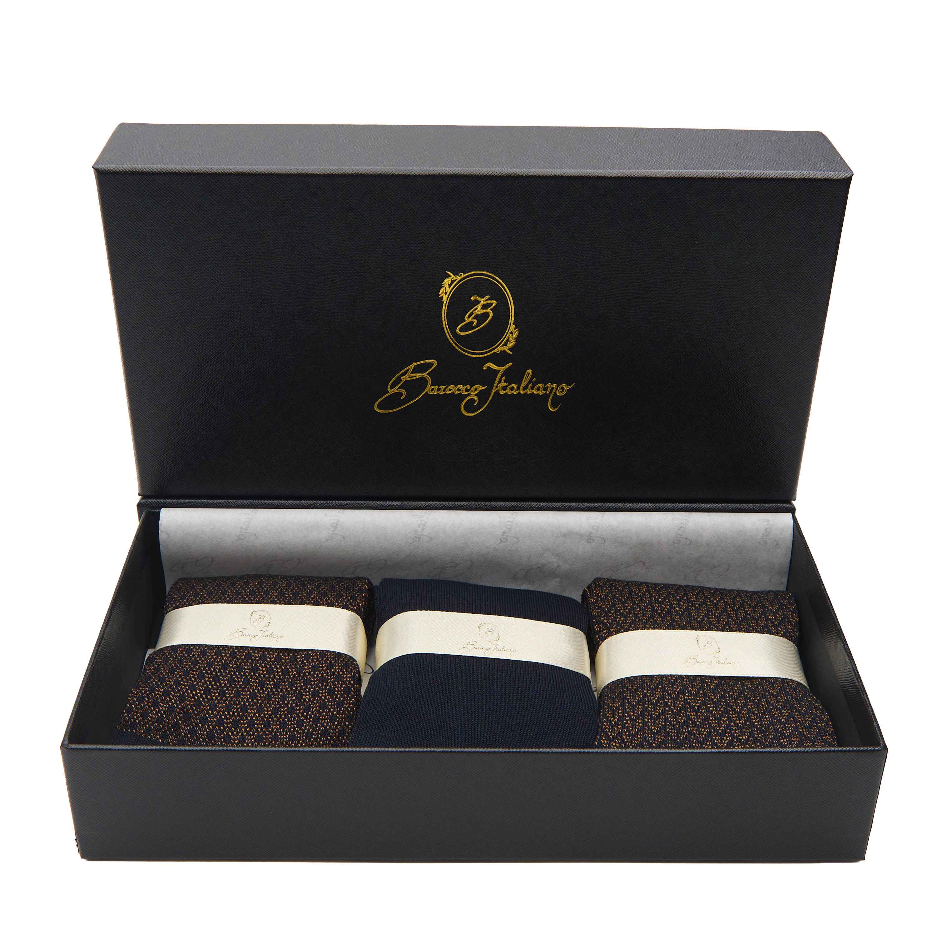 Box calza lunga cotone Filo di Scozia con polsino inglese - MARRONE ROVERE
