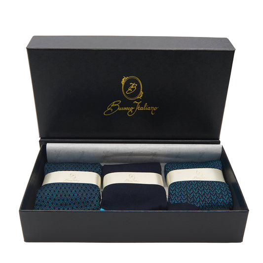 Box calza lunga cotone Filo di Scozia con polsino inglese - CELESTE SORGENTE