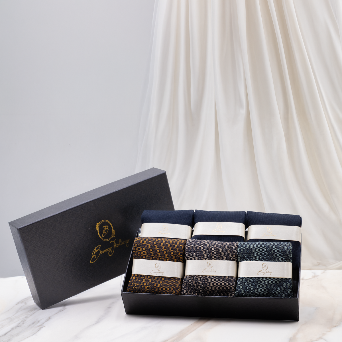 Prestige Box Moderna - Principe di Galles & Tinta Unita Blu