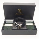 Box calza lunga cotone Makò Mercerizzato con polsino inglese e Cintura in morbida pelle - VERDE PRATO