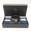 Box calza lunga cotone Makò Mercerizzato con polsino inglese e Cintura in morbida pelle - CELESTE SORGENTE