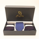 Box calza lunga cotone Makò Mercerizzato con polsino inglese e Cravatta in seta fatta a mano - ROSSO BAROLO