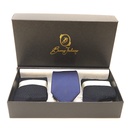 Box calza lunga cotone Makò Mercerizzato con polsino inglese e Cravatta in seta fatta a mano- VERDE SCURO LARICE