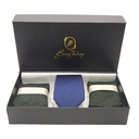 Box calza lunga cotone Makò Mercerizzato con polsino inglese e Cravatta in seta fatta a mano - VERDE PRATO