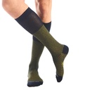 Calza lunga cotone Makò Mercerizzato con polsino inglese fondo blu Principe di Galles - GIALLO SOLE