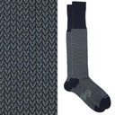 Calza lunga cotone Makò Mercerizzato con polsino inglese fondo blu Spigato - VERDE CHIARO MENTA