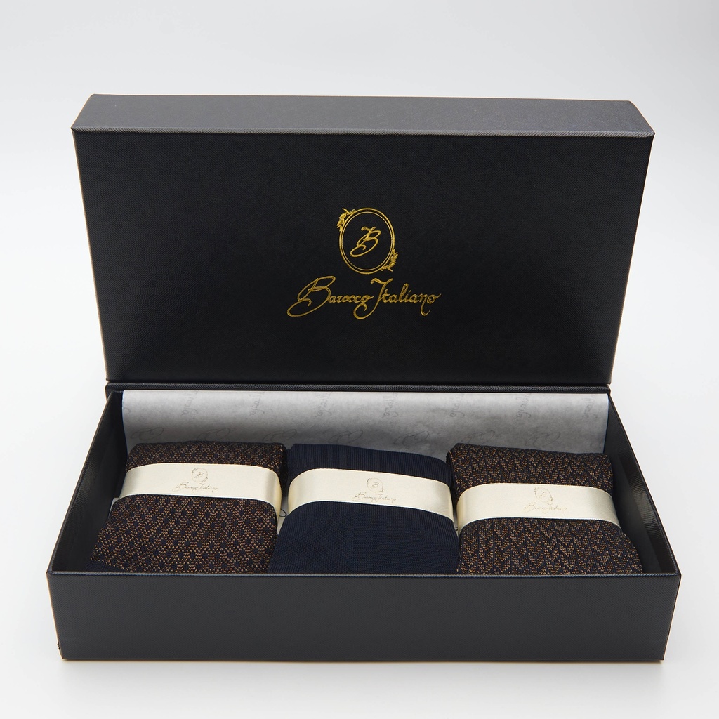 CONFEZIONE CALZA UOMO LUNGA LUXURY 3 PAIA - MOTIVI ROVERE