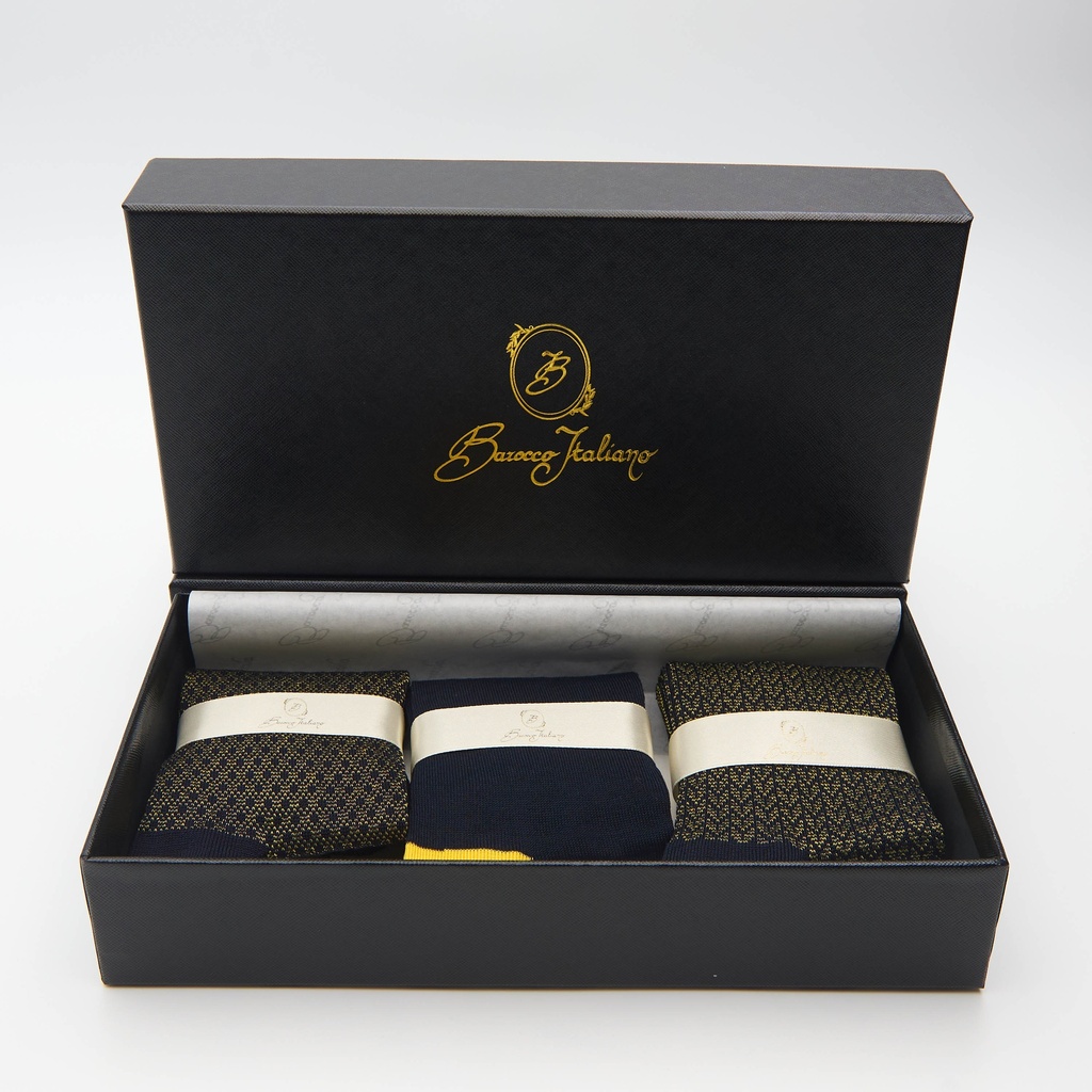 Box calza lunga cotone Makò Mercerizzato con polsino inglese - GIALLO SOLE