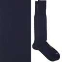Calza lunga cotone Makò Mercerizzato con polsino inglese fondo blu Tinta Unita - MARRONE ROVERE