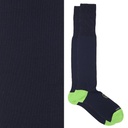 Calza lunga cotone Makò Mercerizzato con polsino inglese fondo blu Tinta Unita - VERDE PRATO