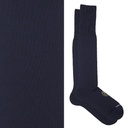 Calza lunga cotone Makò Mercerizzato con polsino inglese fondo blu Tinta Unita - GIALLO DESERTO