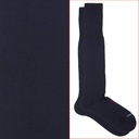 Calza lunga cotone Makò Mercerizzato con polsino inglese fondo blu Tinta Unita - ROSSO BAROLO