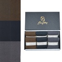 Box 6 paia colorate calza lunga Spigato e Principe di Galles cotone Makò con polsino inglese - Marrone ROVERE Verde scuro LARICE Grigio CENERE
