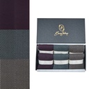 Box 6 paia colorate calza lunga Spigato e Principe di Galles cotone Makò con polsino inglese - Rosso BAROLO Verde chiaro MENTA Giallo scuro DESERTO