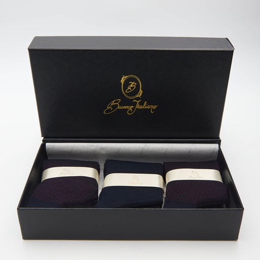 Box calza lunga cotone Makò Mercerizzato con polsino inglese - ROSSO BAROLO