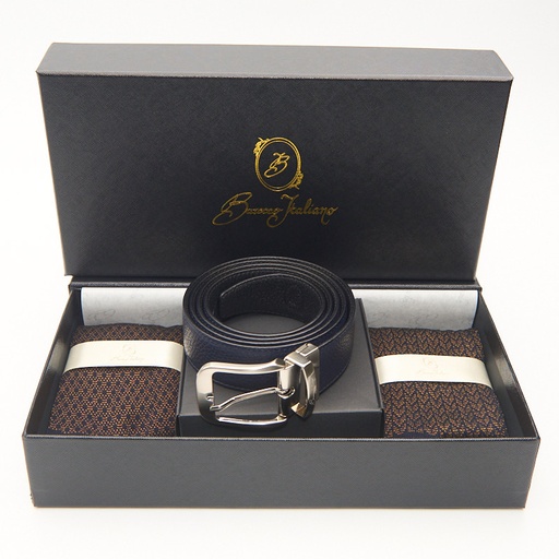 Box calza lunga cotone Makò Mercerizzato con polsino inglese e Cintura in morbida pelle - MARRONE ROVERE