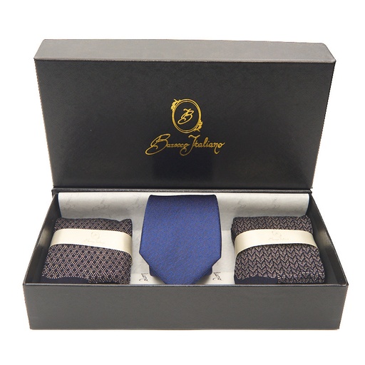 Box calza lunga cotone Makò Mercerizzato con polsino inglese e Cravatta in seta fatta a mano - GIALLO DESERTO