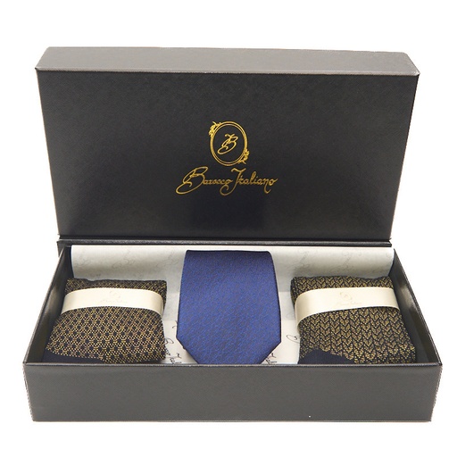 Box calza lunga cotone Makò Mercerizzato con polsino inglese e Cravatta in seta fatta a mano - GIALLO SOLE